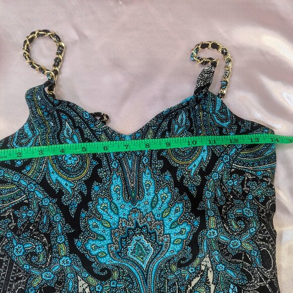 NWT Moa Moa Size Small Maxi Dress in Black and Teal - Picture 11 of 14